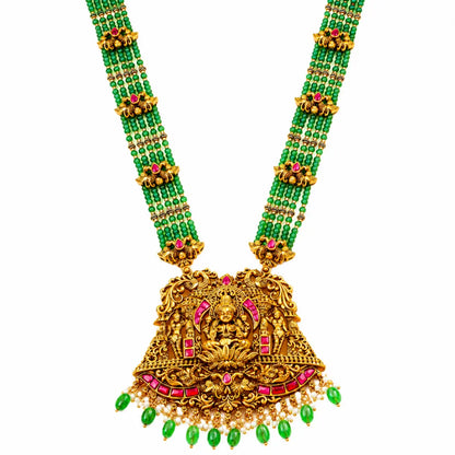 Laxmi Design Temple Jewellery Pendant Set | Traditional Gold Look J-1369