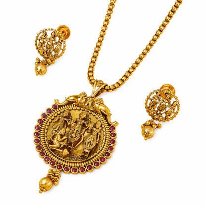 Divine Ram Parivar Temple Pendant Set T-77
