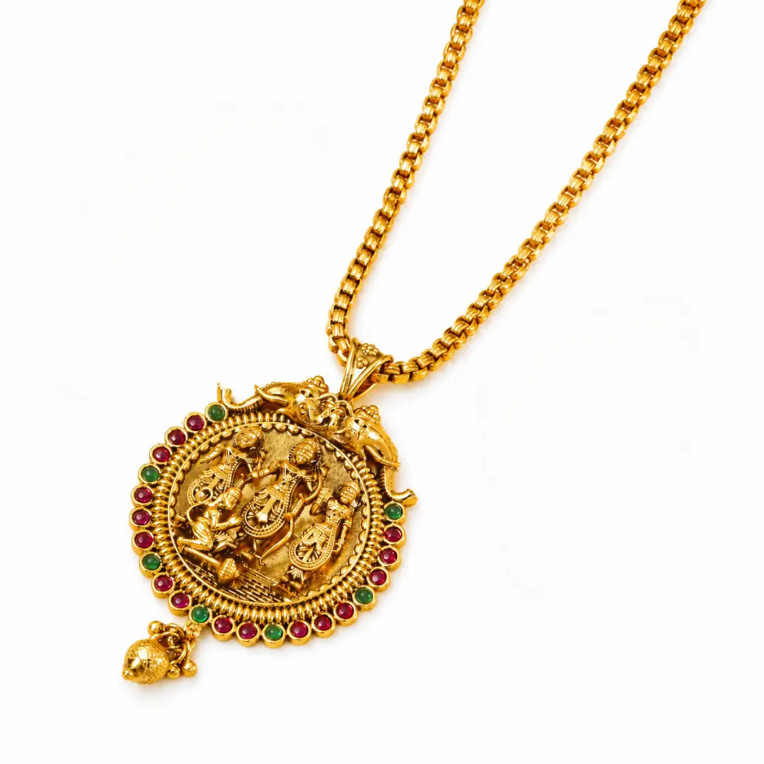 Divine Ram Parivar Temple Pendant Set T-77