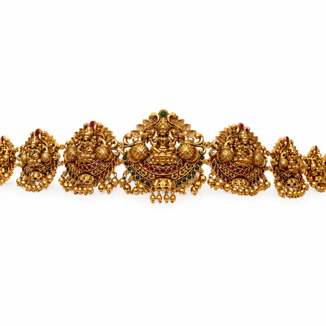 Gold-Plated Antique Temple Style Waist Belt V-1919