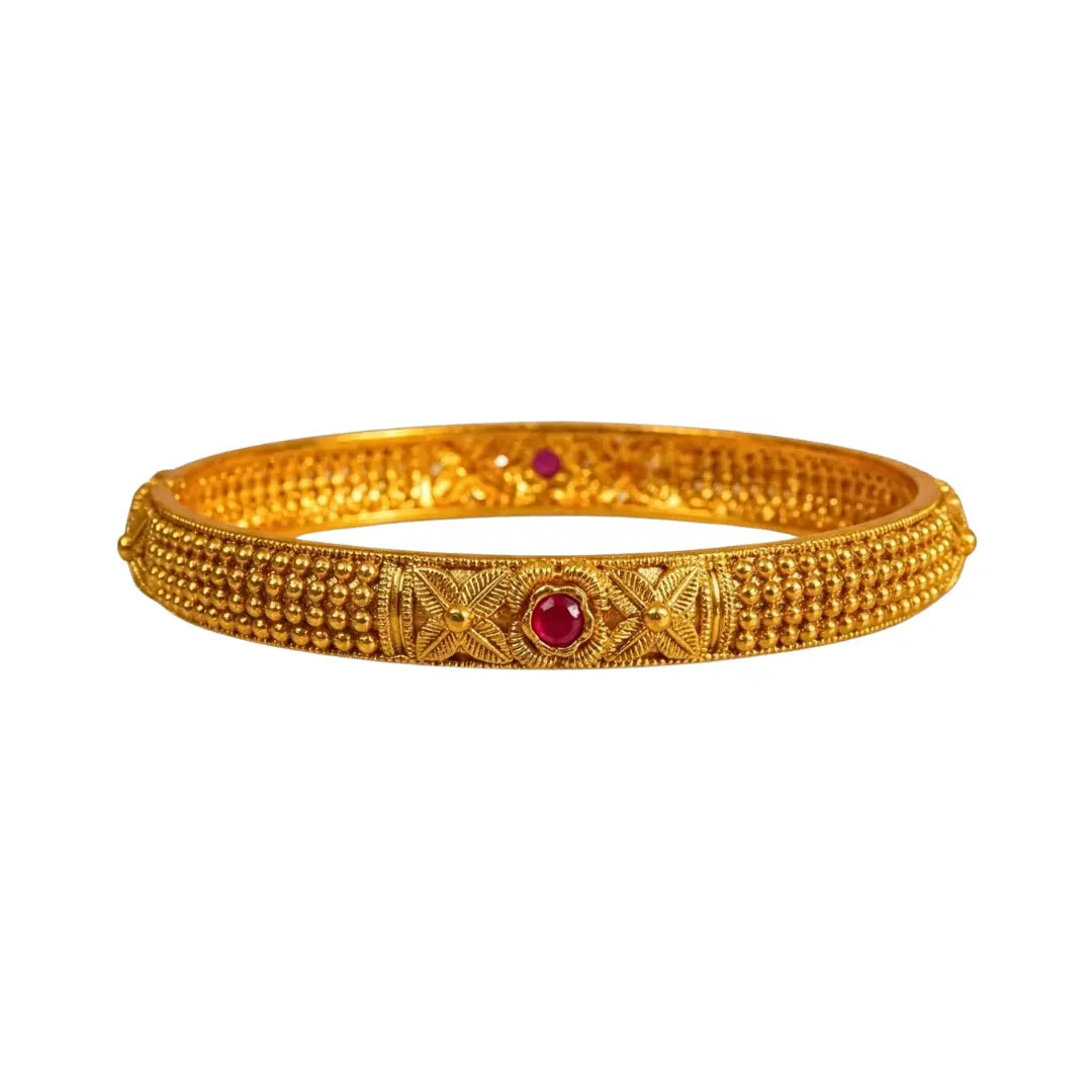 Shakti Alankara Valayal Paired Bangle | Gold-Plated Cosmic Power Adornment Bangle