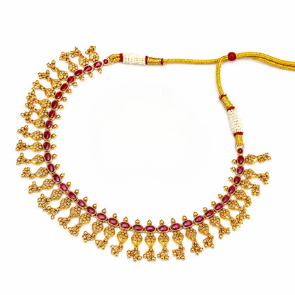 Ethnic Elegance Temple Necklace Set