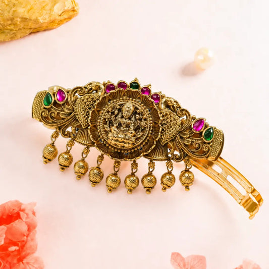 Deity-Inspired Hair Clip with Antique Finish J-96