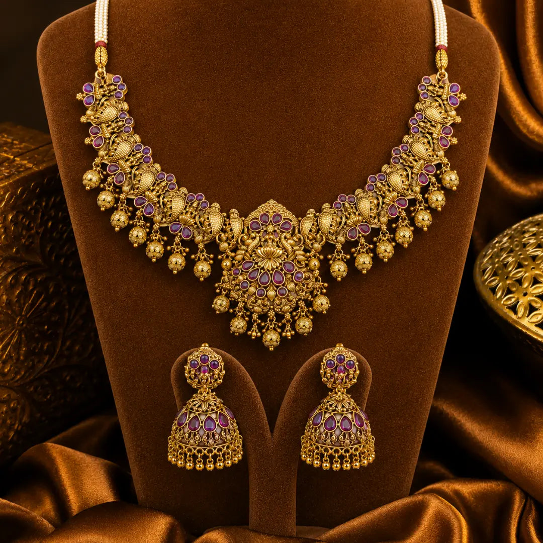 PrathaGlow Necklace Set  V-875