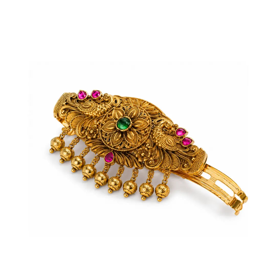 Peacock & Flower Design Hair Clip J-95
