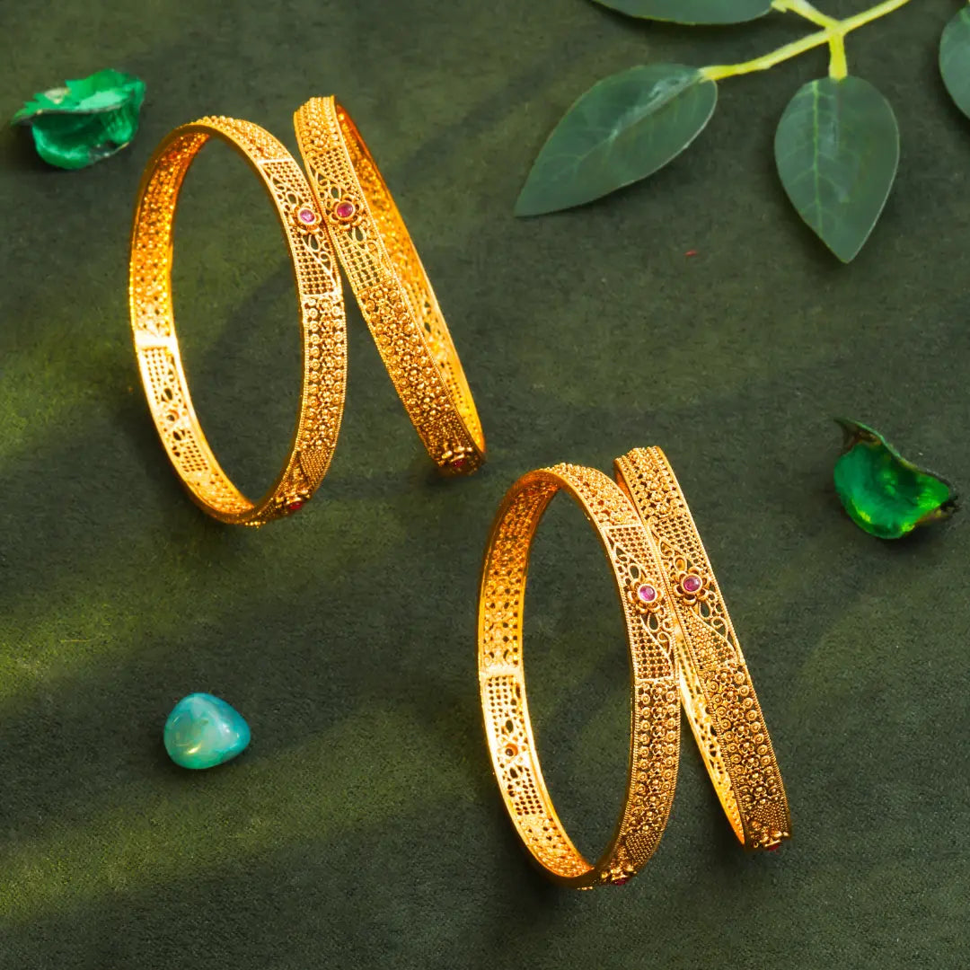 Carved Antique Temple Bangle V-1828