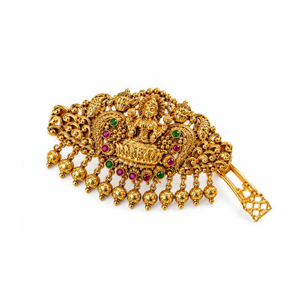 Ethnic Hair Clip with Intricate Temple Detailing V-166