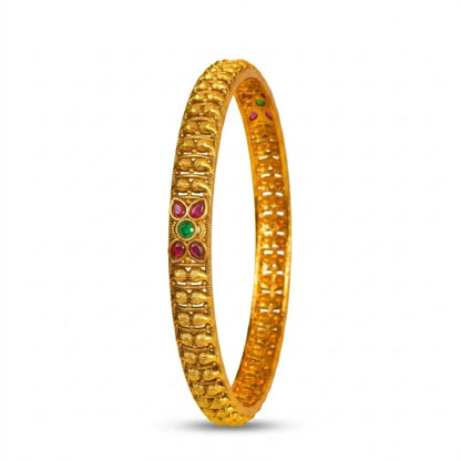 Yashasvi Kankana Paired Bangle | Gold-Plated Glorious Temple Bangle Set V-2568
