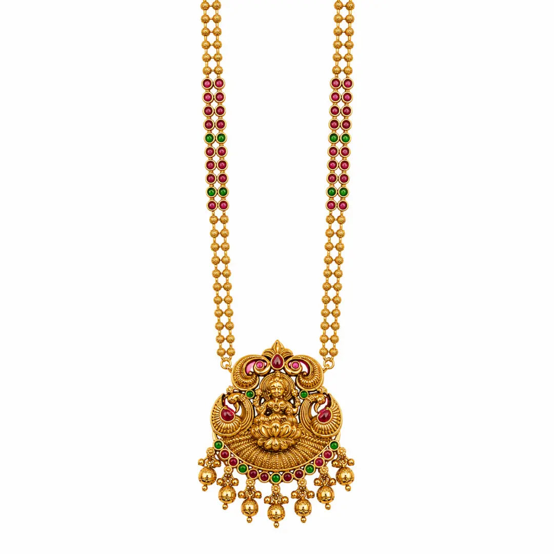 Royal Temple Pendant Set Handcrafted Laxmi P-1056