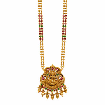 Royal Temple Pendant Set Handcrafted Laxmi P-1056