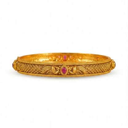 Shruti Lahari Paired Bangle | Gold-Plated Sacred Music Wave Bangle Set V-2567