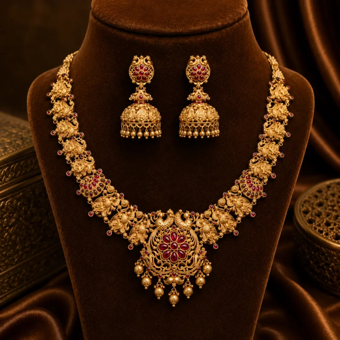 Swarna Sri Necklace Set  V-757N