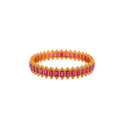 Rukmini Rekha Paired Bangle | Gold-Plated Divine Queen Line Bangle Set R-221