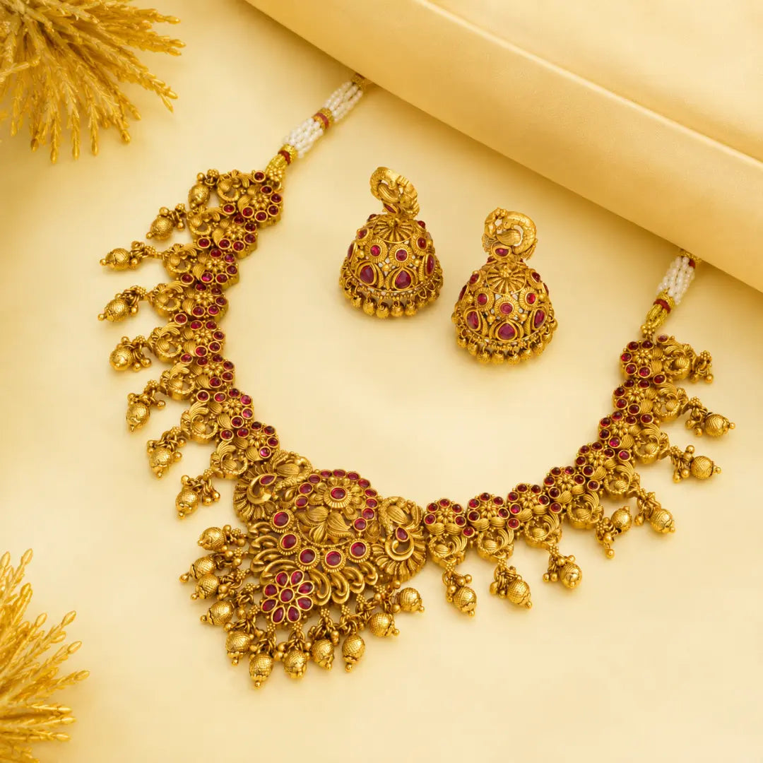 Tejasvi Temple Necklace Set V-873