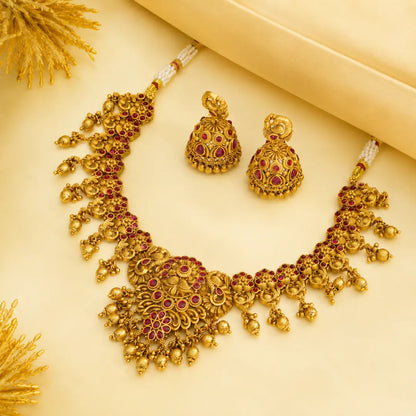 Tejasvi Temple Necklace Set V-873