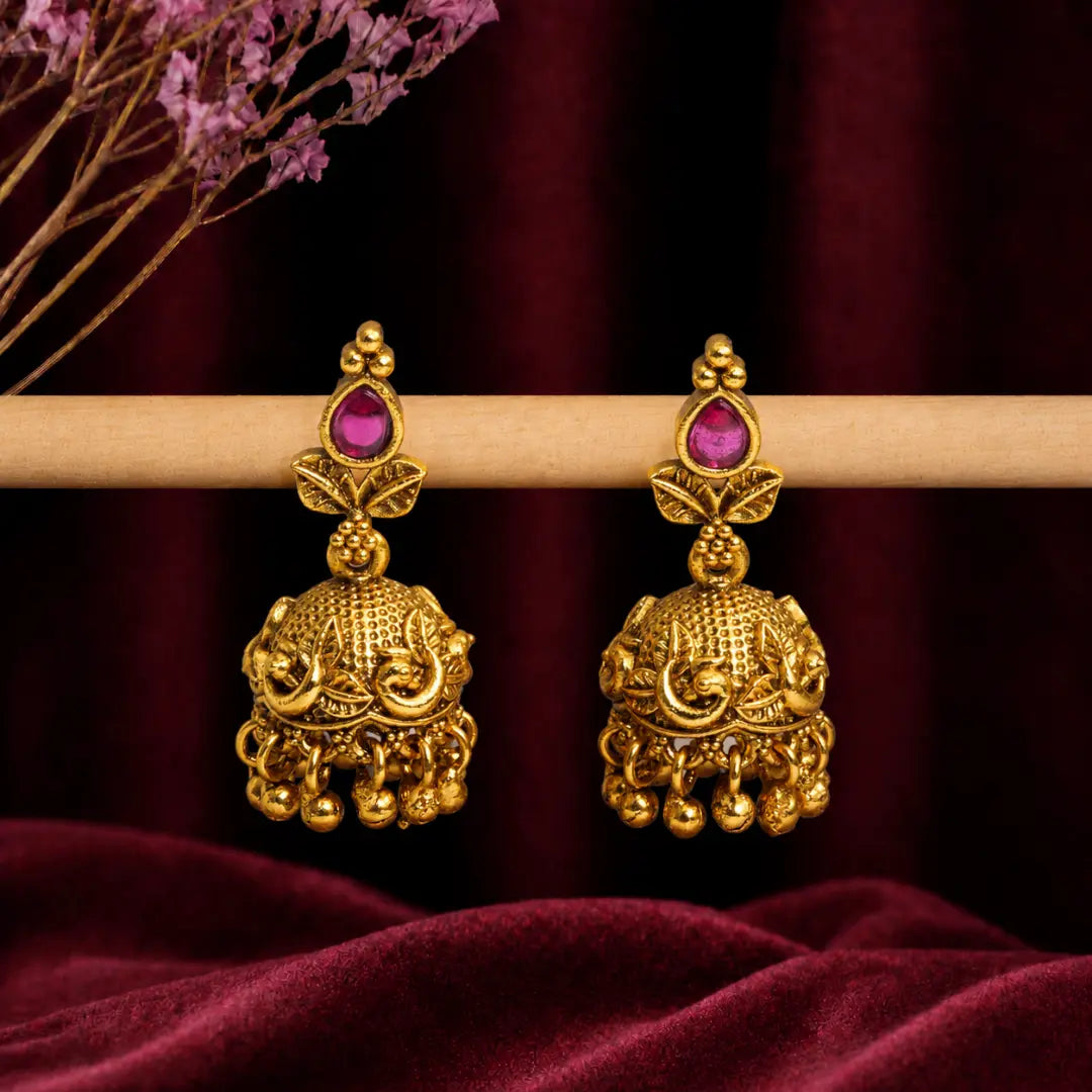 Temple Grace Small Jhumka V-110