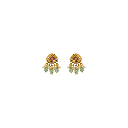 Peacock & Flower Deisgn Temple Haaram Design T-49