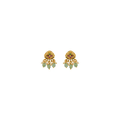 Peacock & Flower Deisgn Temple Haaram Design T-49
