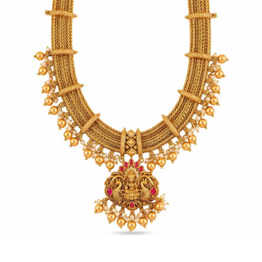 Antique Lakshmi Temple Necklace for South Indian Bridal Jewellery