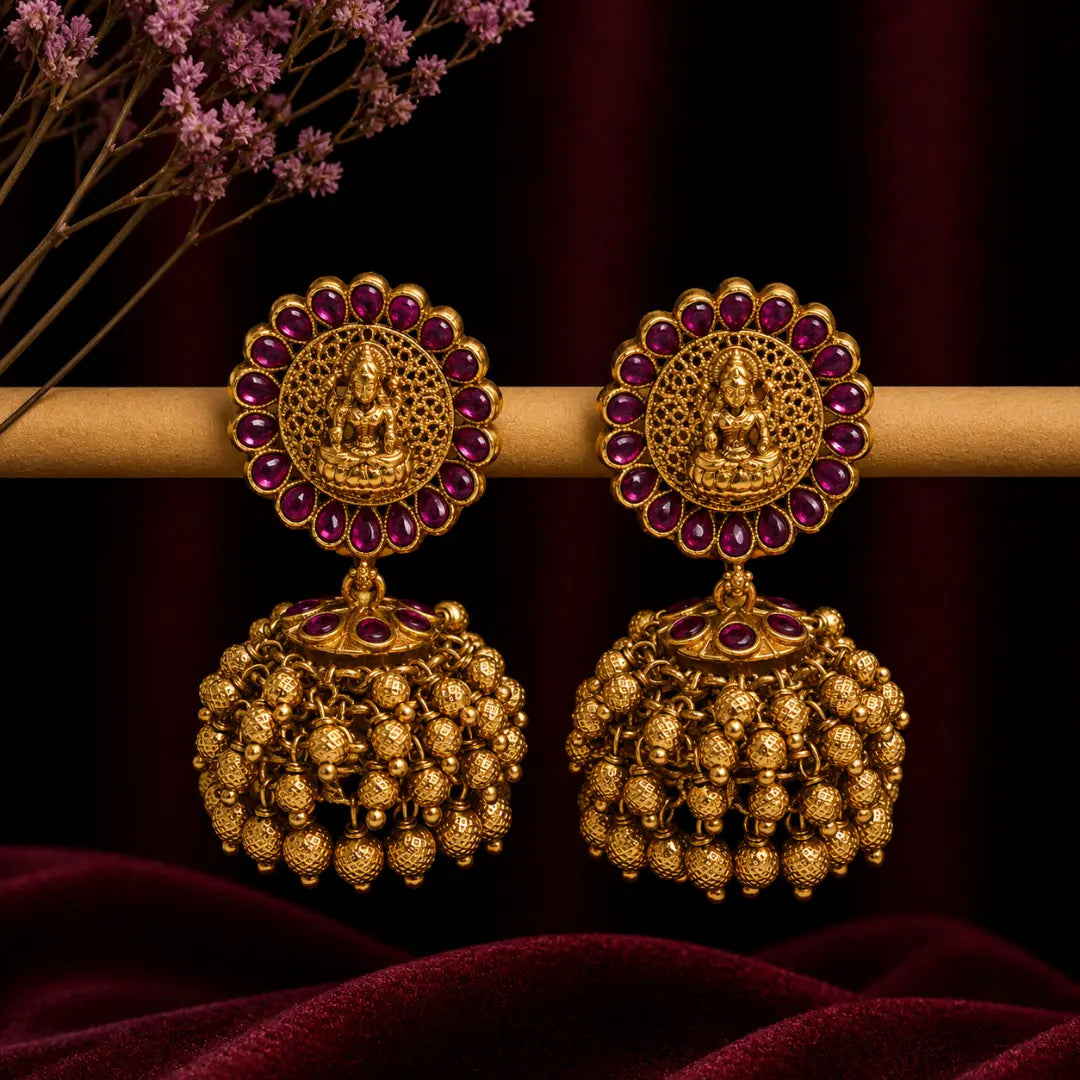 Divine Lakshmi Heritage Jhumka V-366