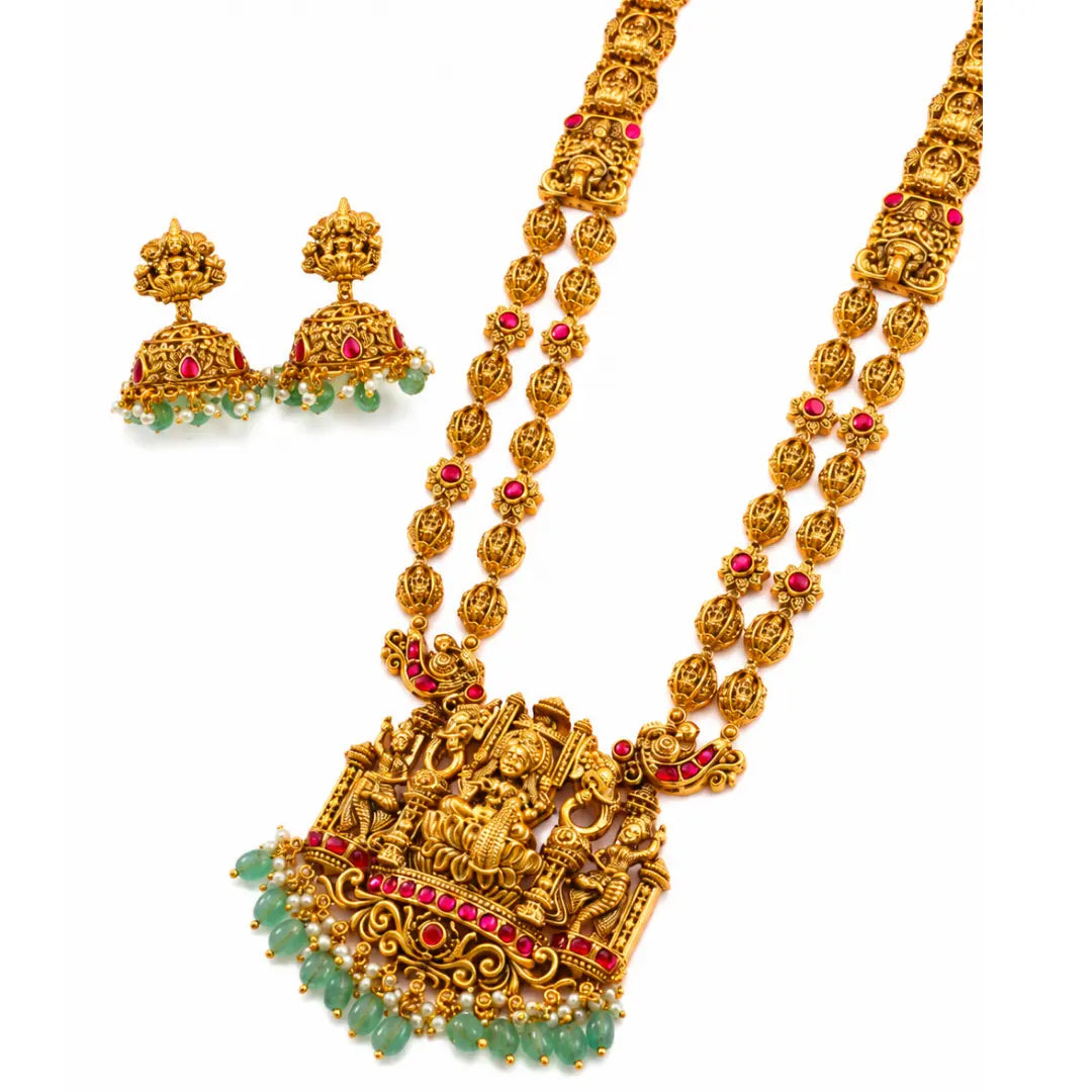 Tirumala Haram | Gold-Plated Tirupati Temple Necklace Set