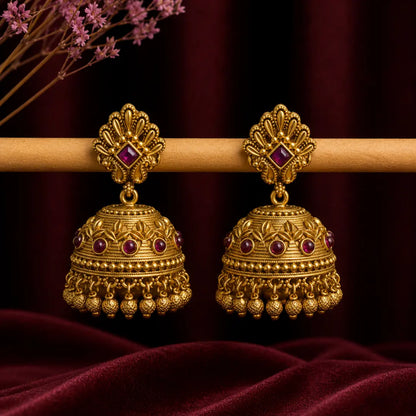 Royal Bloom Leaf Jhumka R-1157