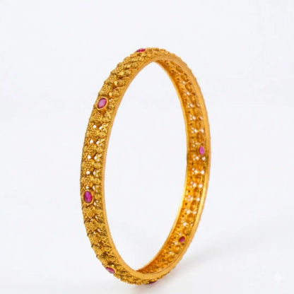Shakti Kankana Paired Bangle | Gold-Plated Divine Power Temple Bangle Set