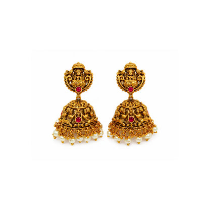 Panchamukhi Haram | Gold-Plated Five Face Temple Necklace Set J-969