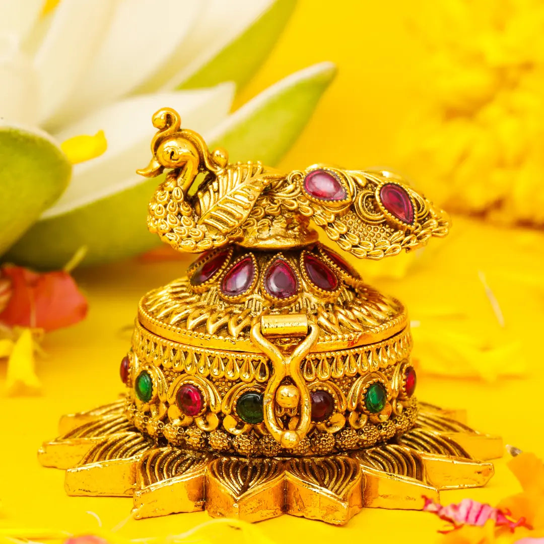 Peacock Sindoor Box