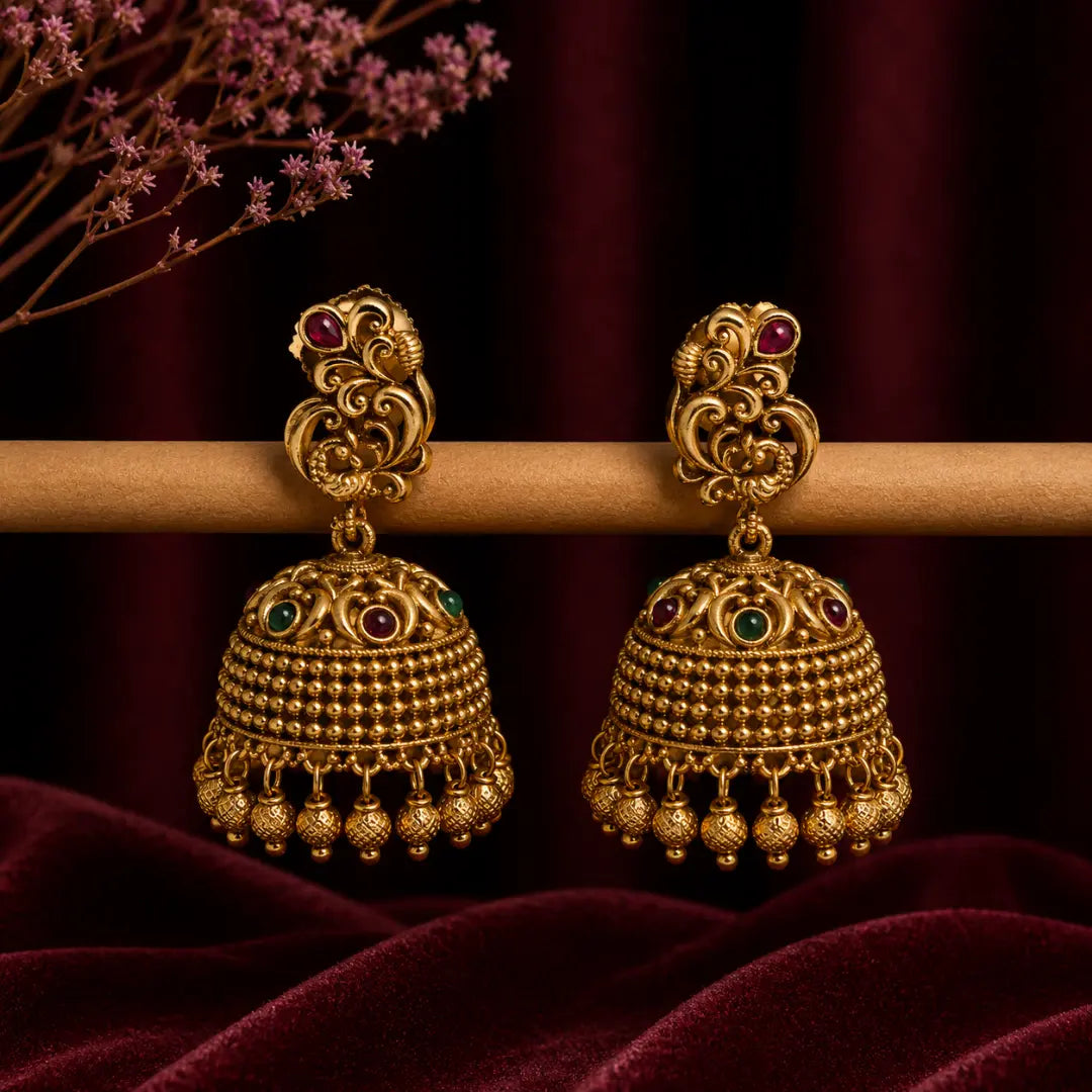 Timeless Temple Elegance Jhumka R-1162