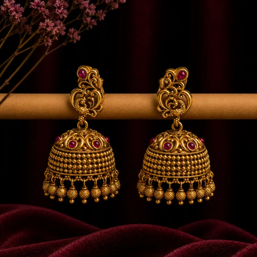 Timeless Temple Elegance Jhumka R-1162