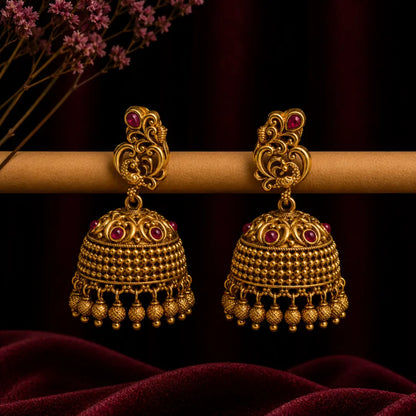 Timeless Temple Elegance Jhumka R-1162