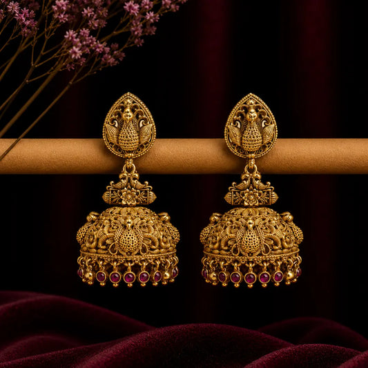 Grand Peacock Traditional Jhumka R-1277