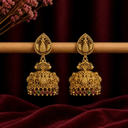 Grand Peacock Traditional Jhumka R-1277