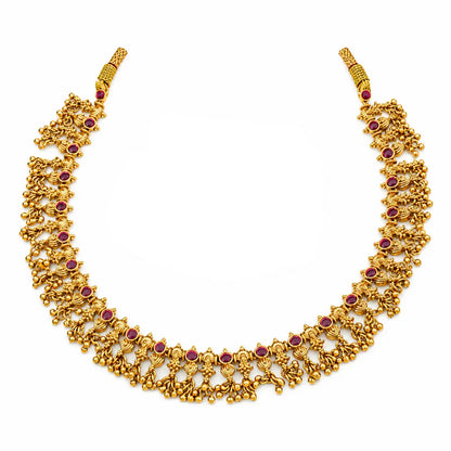 Traditional South Indian Temple Necklace Set K-1787