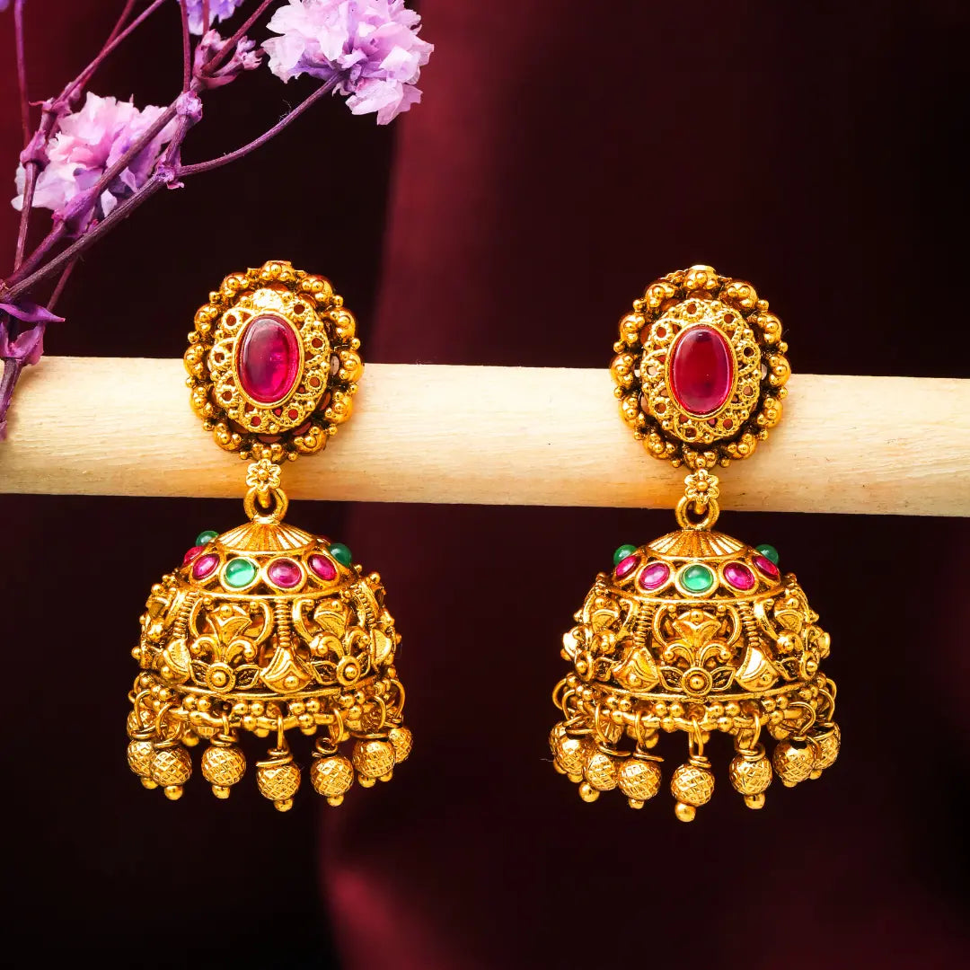 Small Gold-Plated Jhumka T-17
