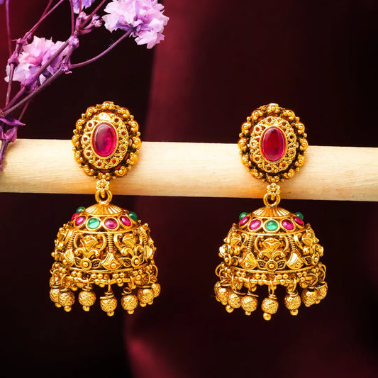 Small Gold-Plated Jhumka T-17