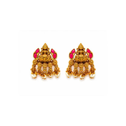 Karpagavalli Haram | Gold-Plated Wish Tree Goddess Temple Necklace J-967