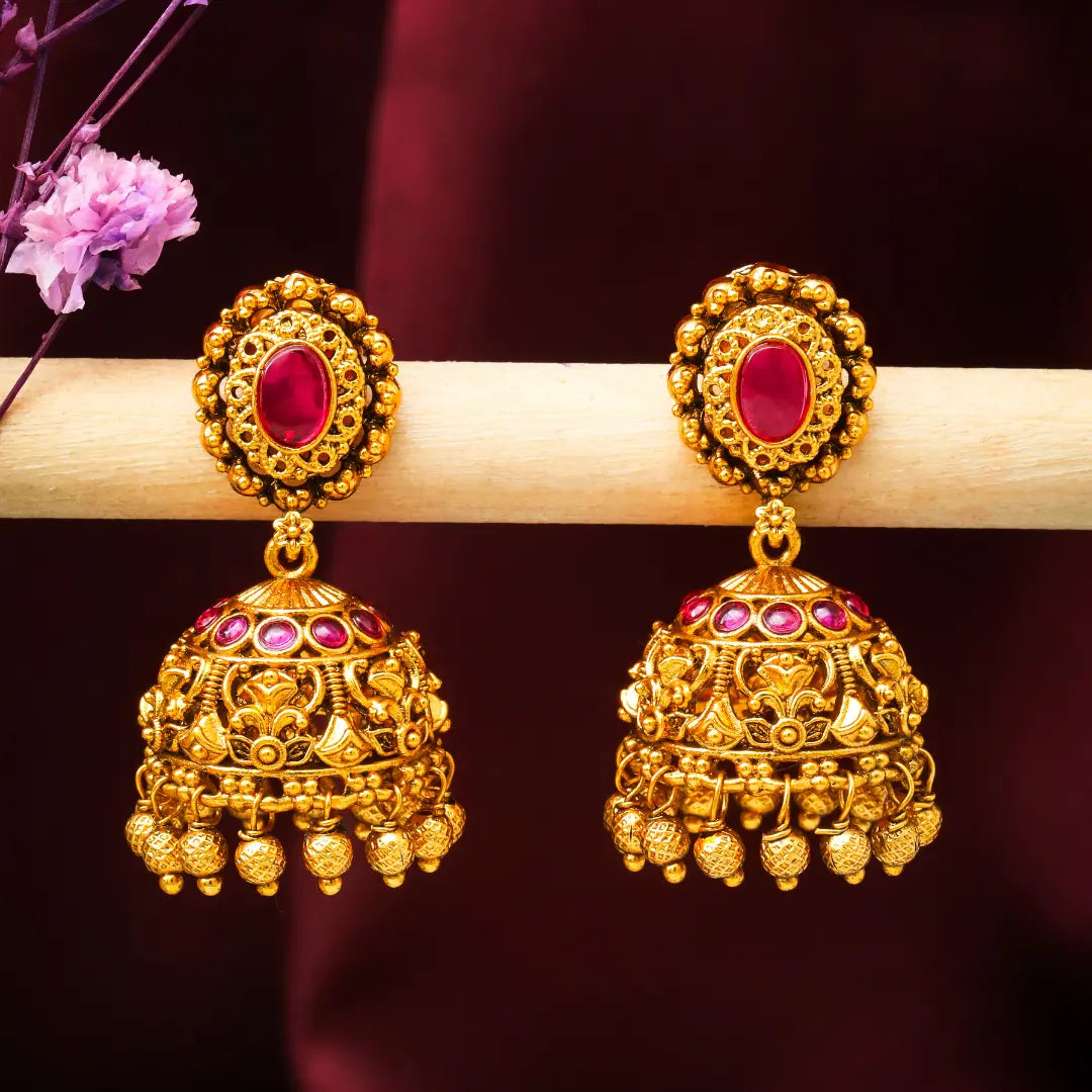 Small Gold-Plated Jhumka T-17