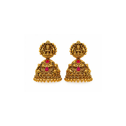 Nandini Haram | Gold-Plated Sacred Cow Temple Necklace Set
