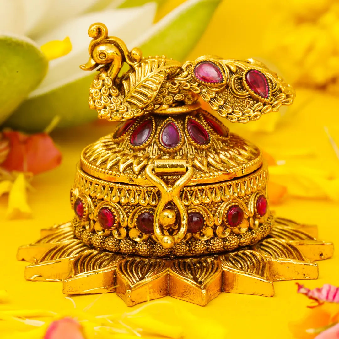 Peacock Sindoor Box