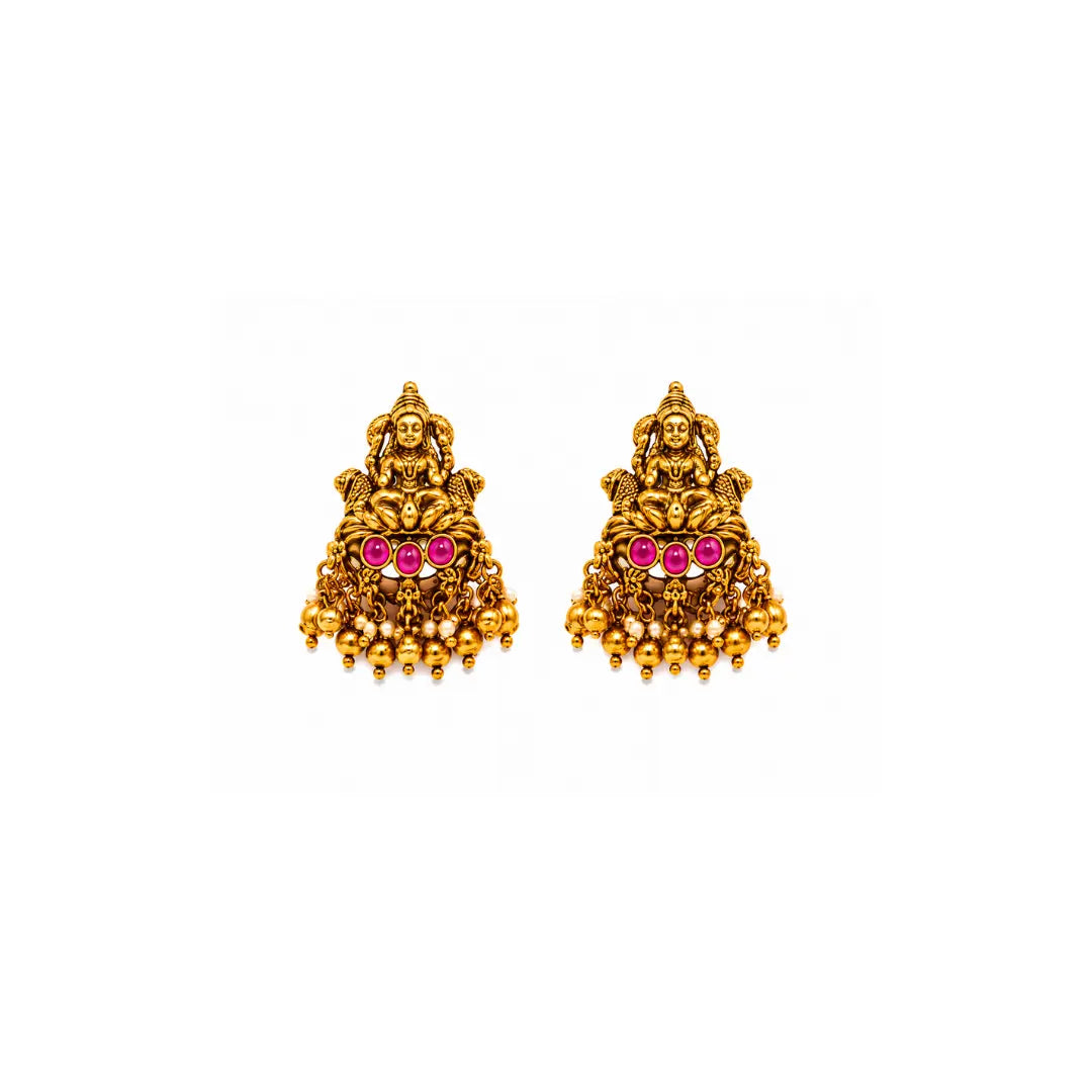 Bhavani Haram | Gold-Plated Shakti Goddess Temple Necklace Set