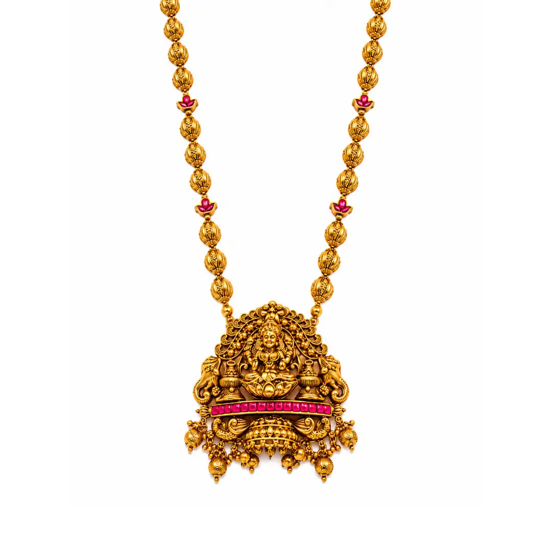 Bhavani Haram | Gold-Plated Shakti Goddess Temple Necklace Set