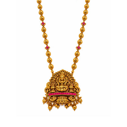 Bhavani Haram | Gold-Plated Shakti Goddess Temple Necklace Set