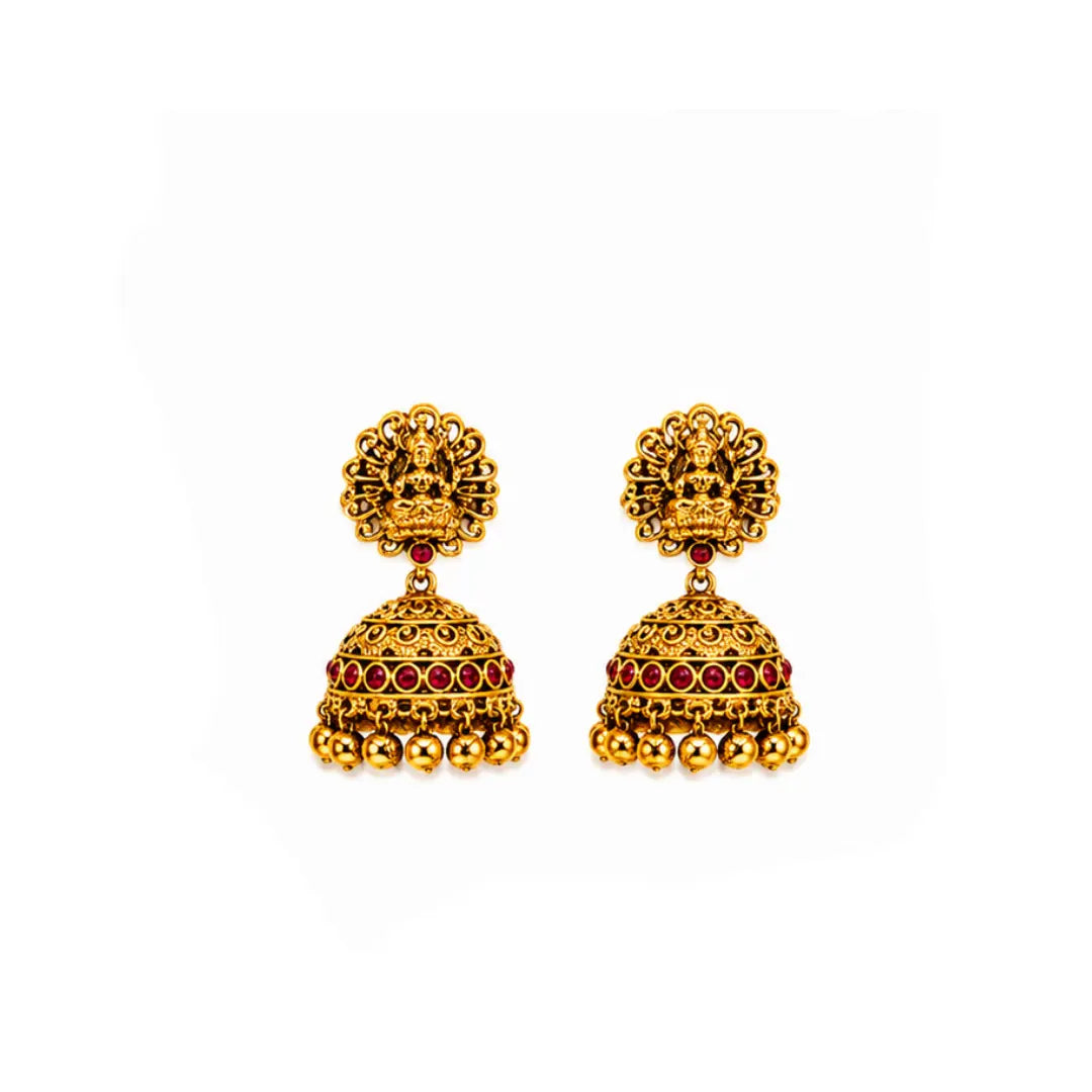 Antique Laxmi Gold-Plated Short Necklace Set