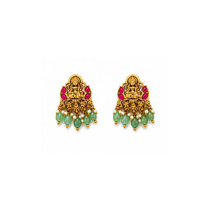 Soundarya Haram | Gold-Plated Divine Beauty Temple Necklace Set