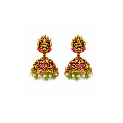 Bridal Temple Jewellery Pendant Set – Laxmi Design Gold Look