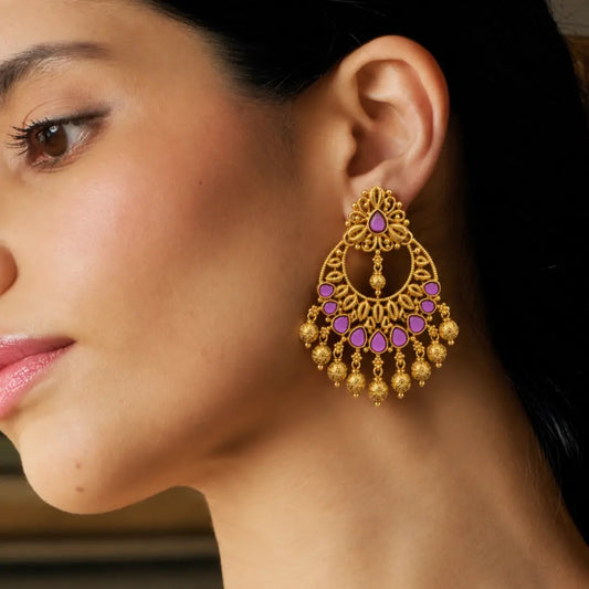 Kemp Temple Chandbali Earrings R-1068