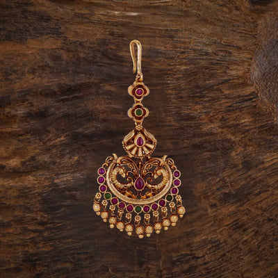 Antique Peacock Temple Maang Tikka T-2