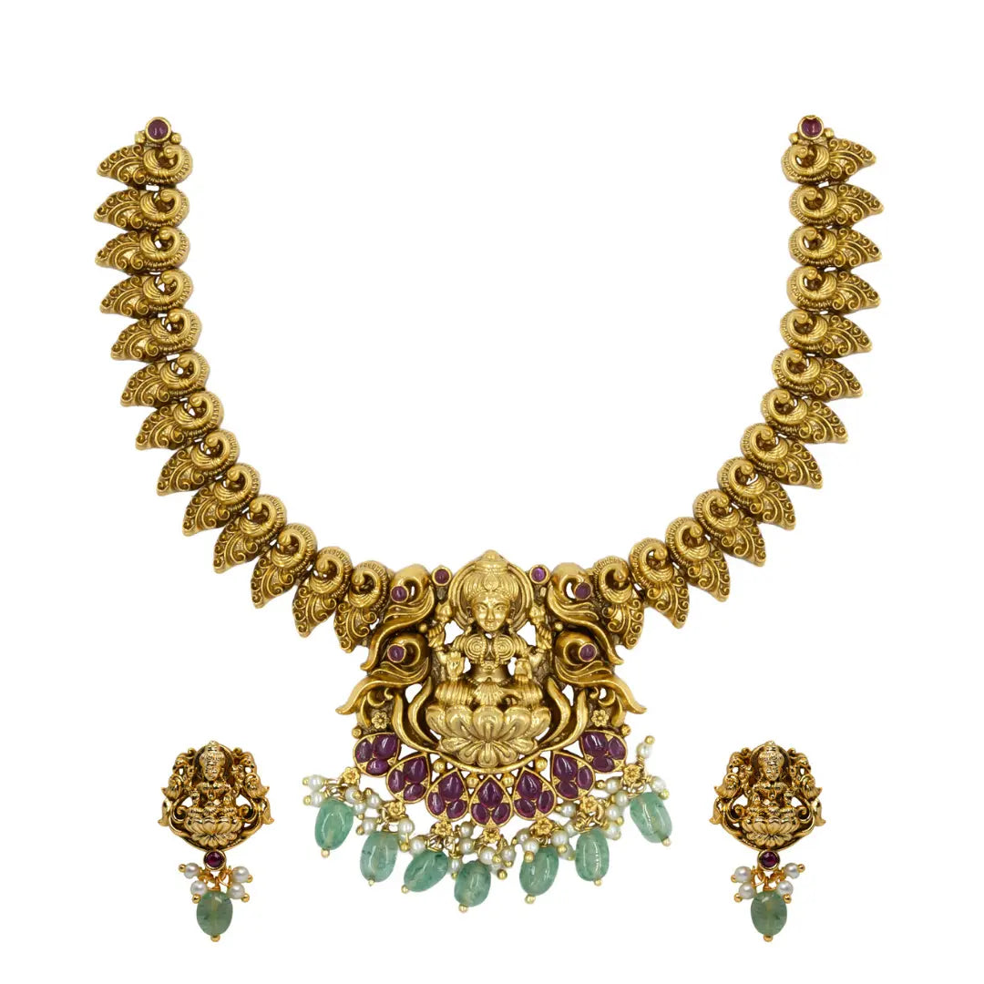 Antique Lakshmi Necklace set T-33